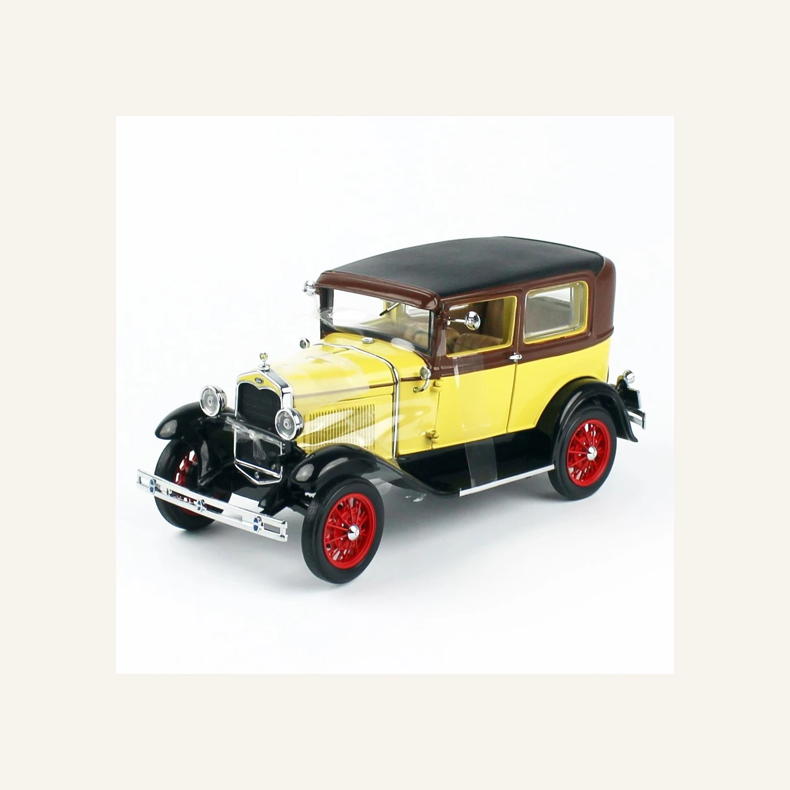 Sunstar 6191 1/18 Ölçek, 1931 Ford Model A Tudor, Kahverengi/Bej
