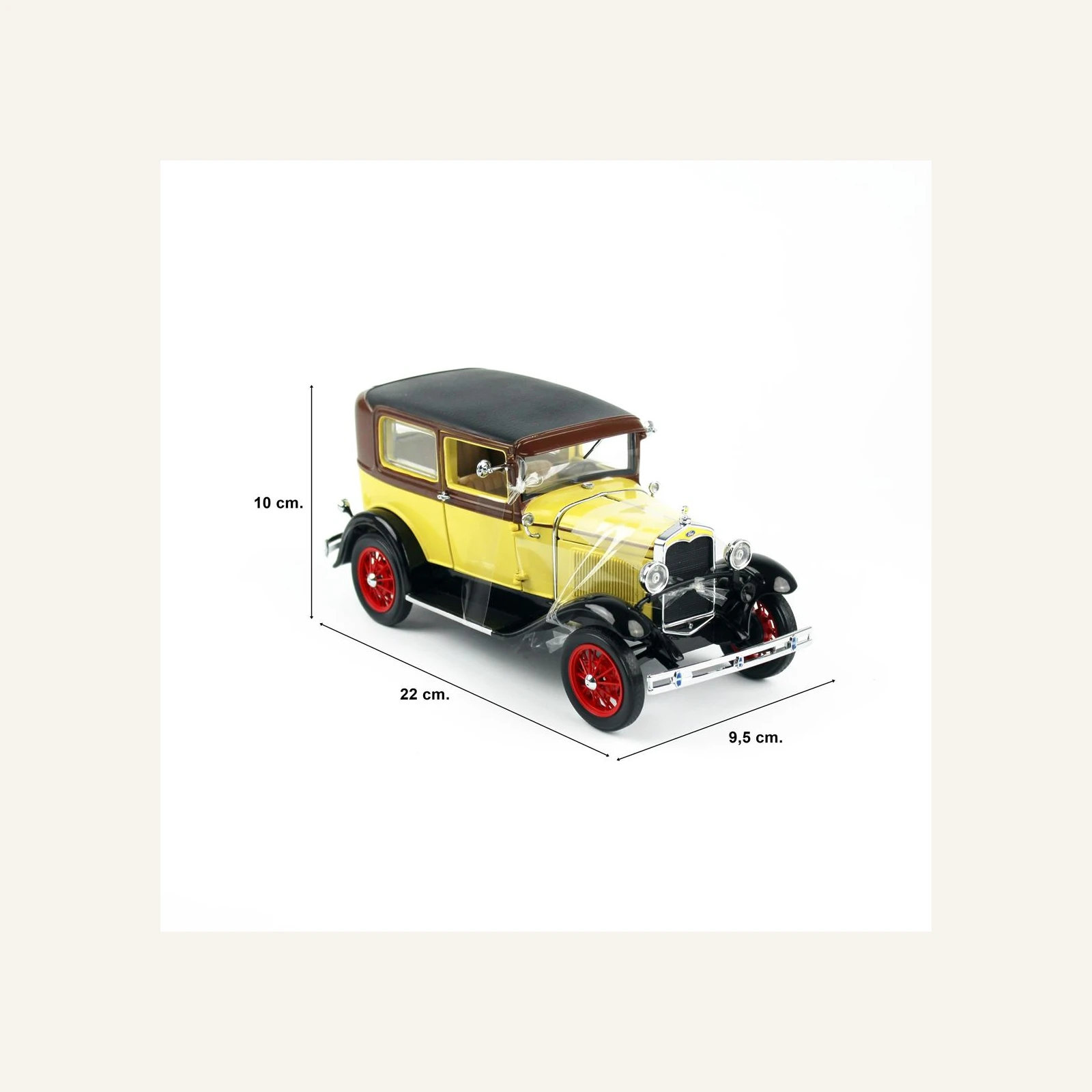 Sunstar 6191 1/18 Ölçek, 1931 Ford Model A Tudor, Kahverengi/Bej