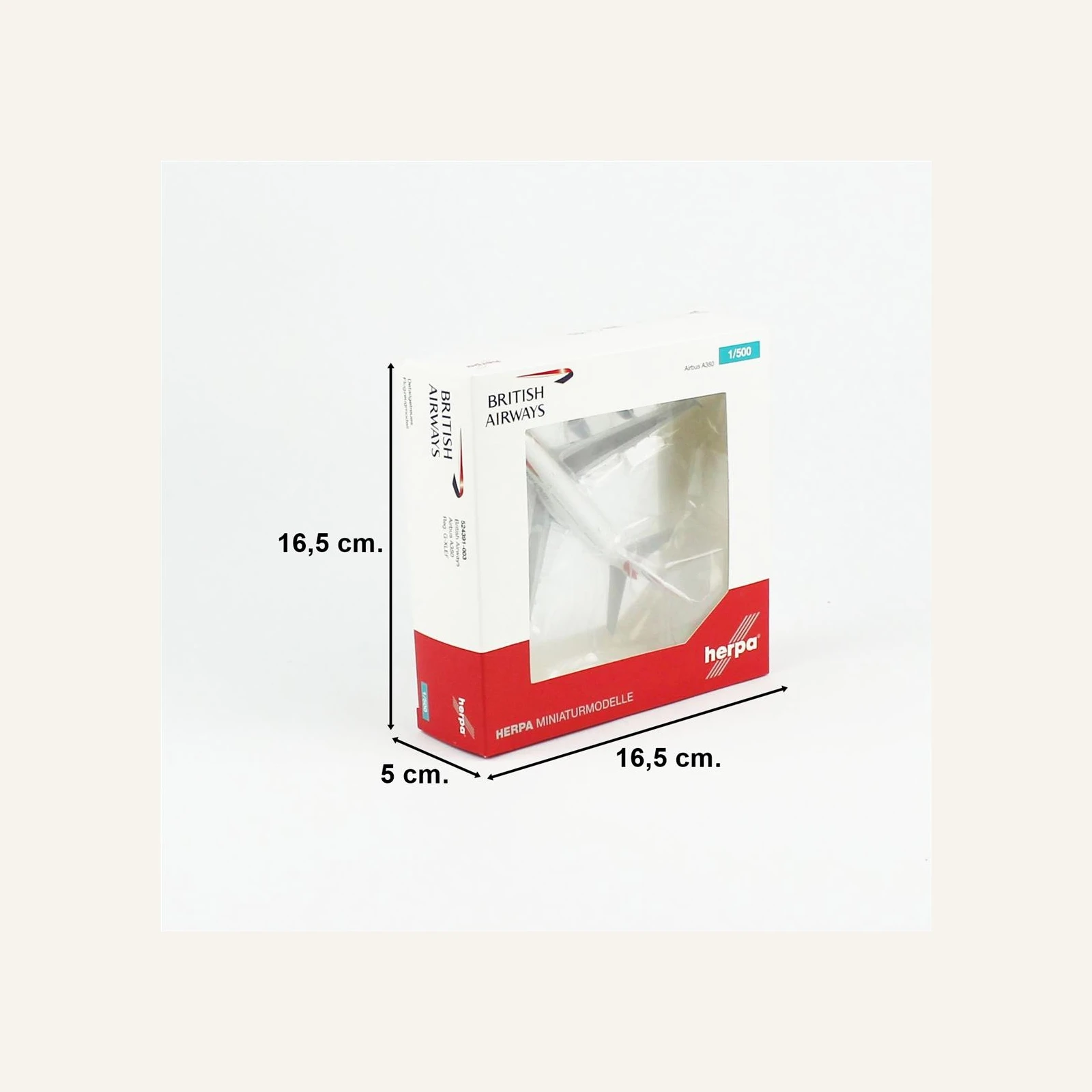 Herpa 524391-003 1/500 Ölçek, İngiltere Hava Yolları  A380 G-XLEF, Metal