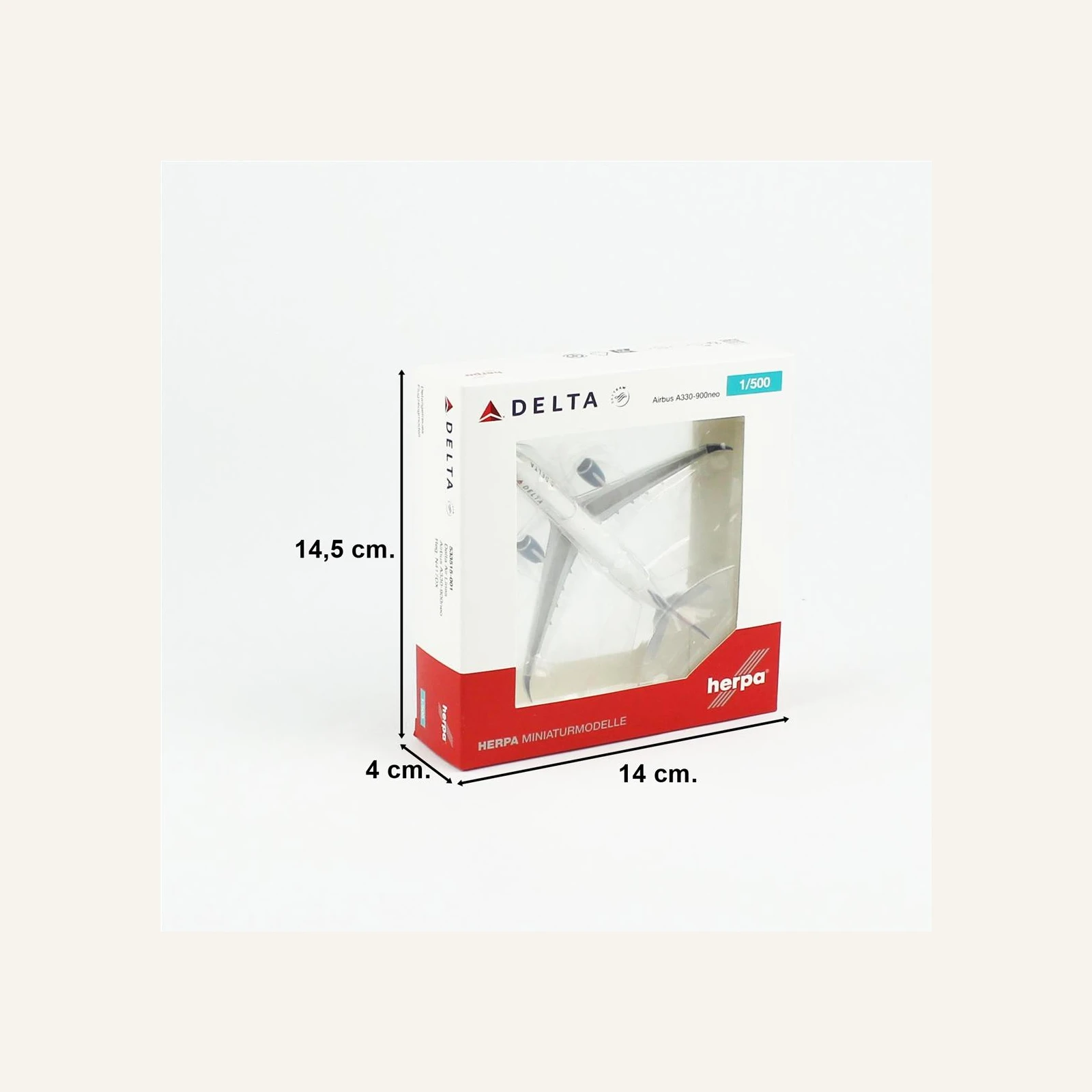 Herpa 533515-001 1/500 Ölçek, Delta Hava Yolları Airbus A330-900neo - N417DX, Metal