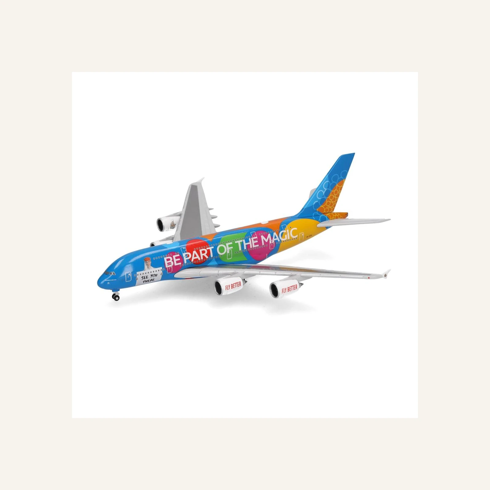 Herpa 536905-001 1/500 Ölçek, Emirates Airbus A380 (Destination Dubai) A6-EEW, Metal