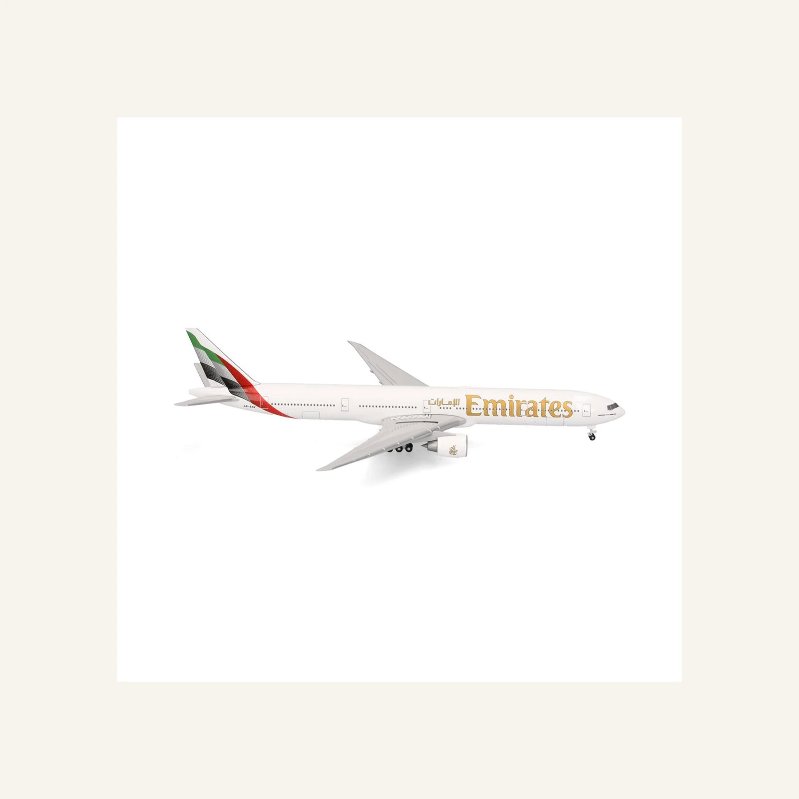 Herpa 537674 1/500 Ölçek, Emirates Boeing 777-300ER, 2023 boyama paternli,  A6-ENV, Metal