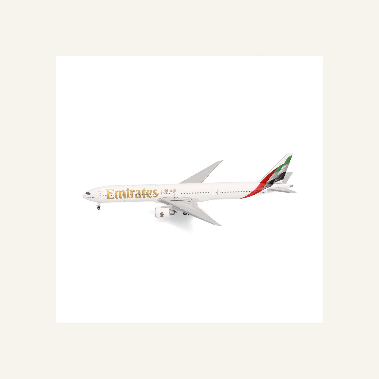 Herpa 537674 1/500 Ölçek, Emirates Boeing 777-300ER, 2023 boyama paternli,  A6-ENV, Metal
