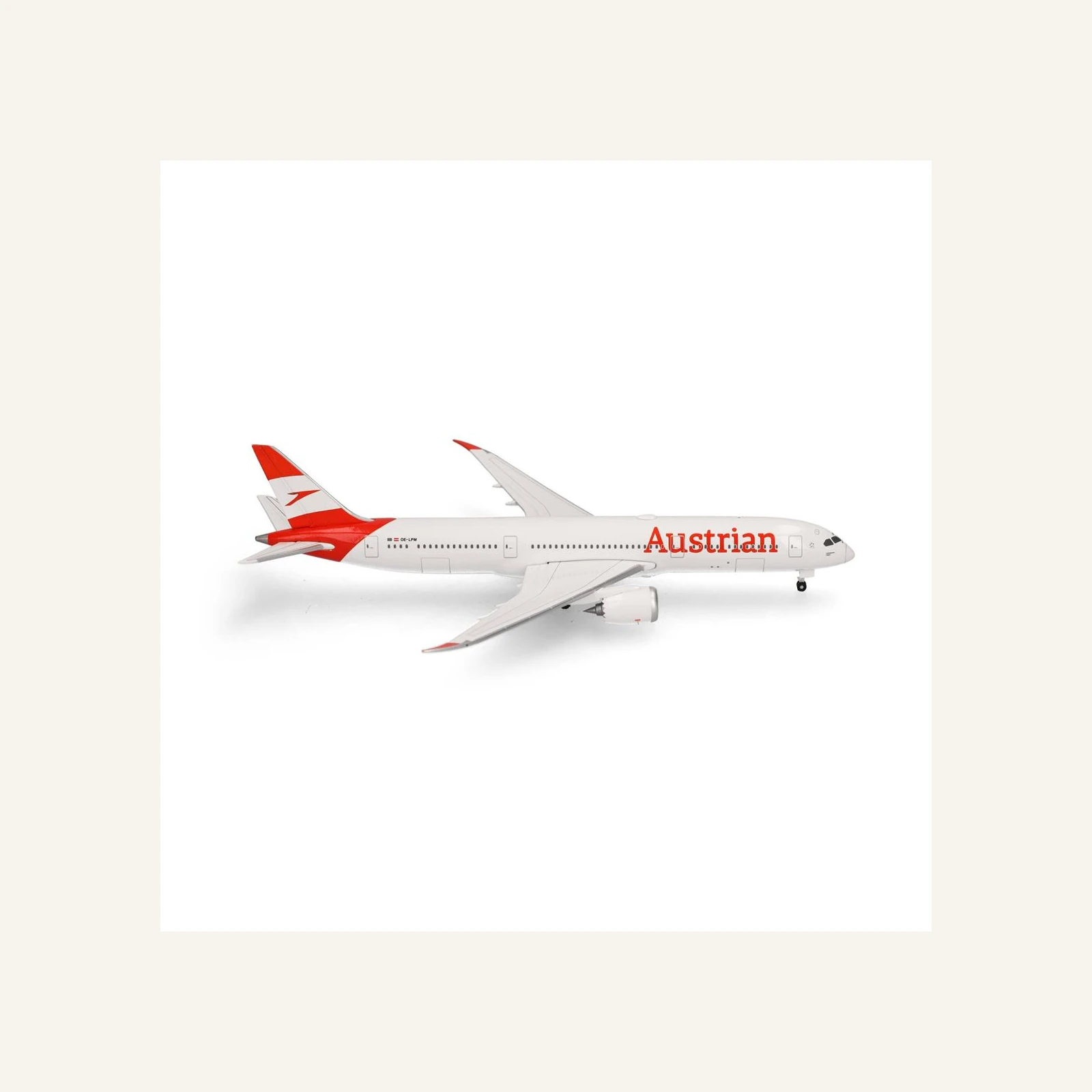Herpa 537834 1/500 Ölçek, Avusturya Havayolları Boeing 787-9 Dreamliner, Metal