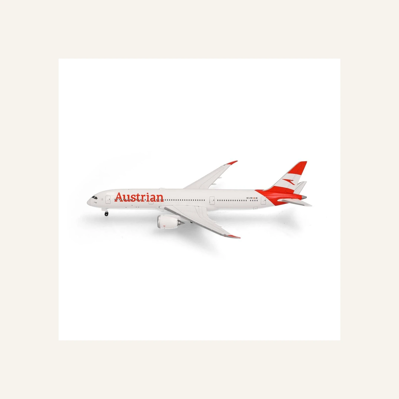 Herpa 537834 1/500 Ölçek, Avusturya Havayolları Boeing 787-9 Dreamliner, Metal
