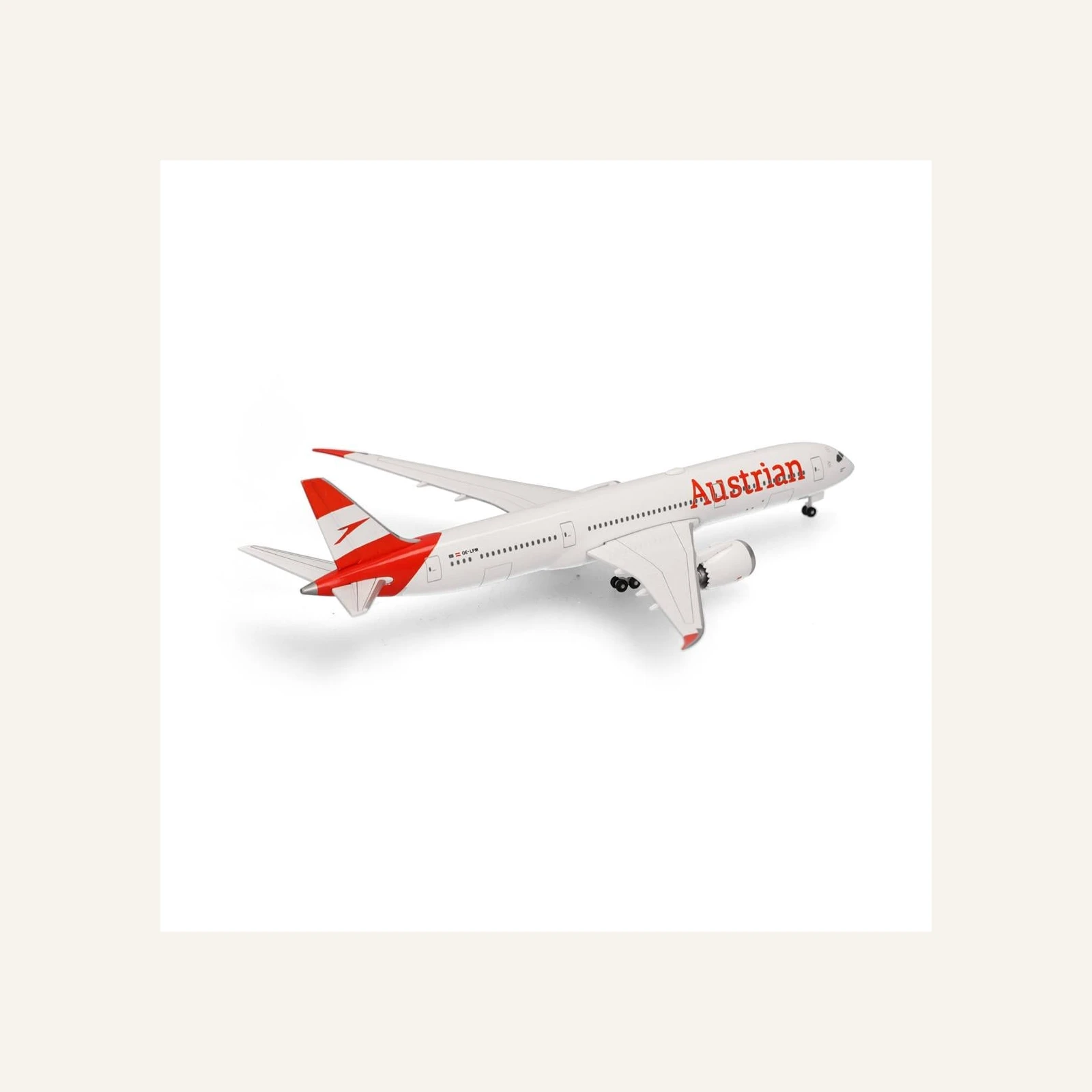 Herpa 537834 1/500 Ölçek, Avusturya Havayolları Boeing 787-9 Dreamliner, Metal