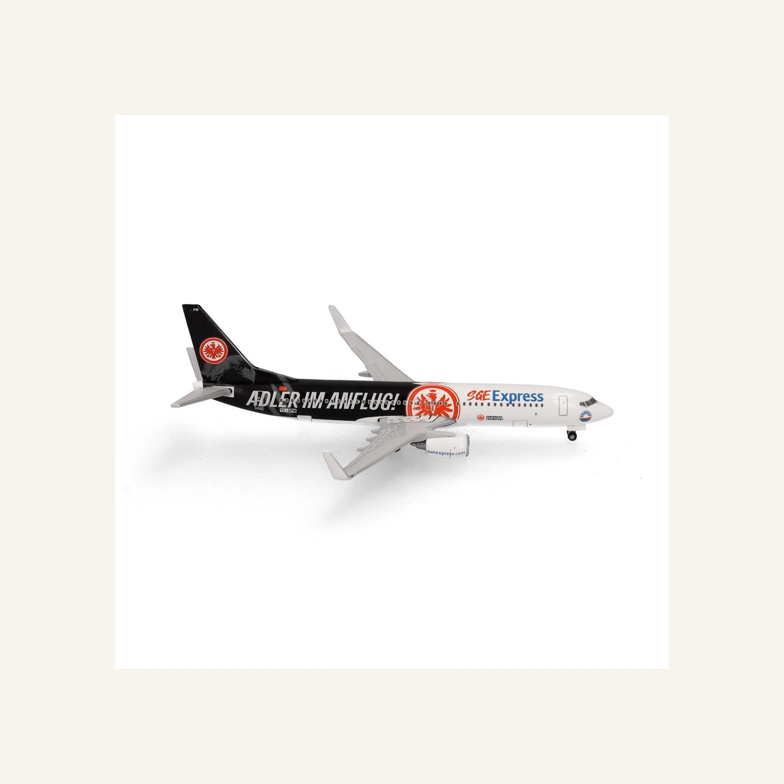 Herpa 538107 1/500 Ölçek, SunExpress Boeing 737-800 Eintracht Frankfurt-SGE Express), Metal