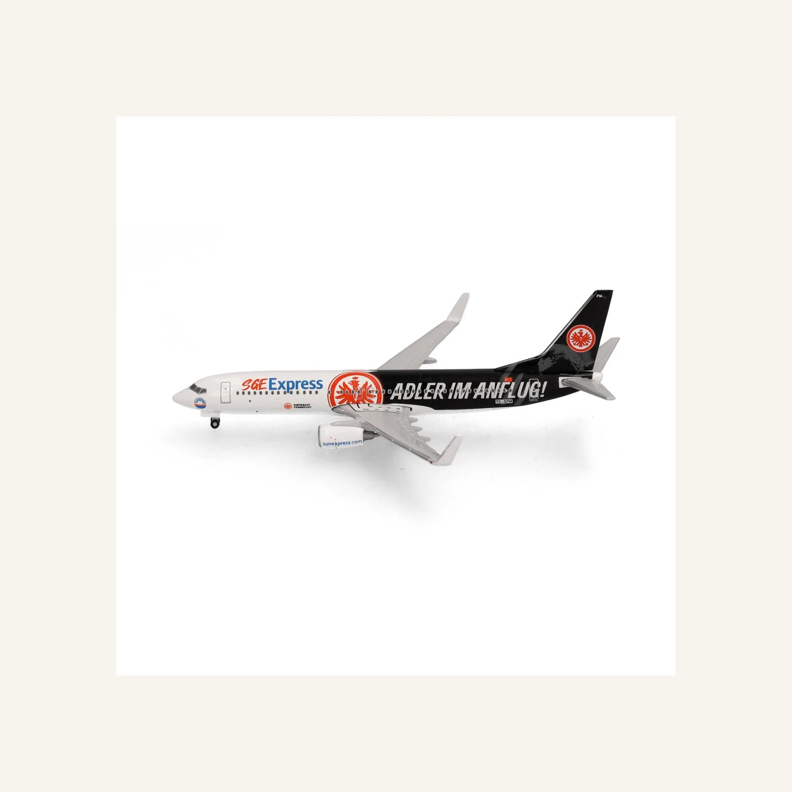 Herpa 538107 1/500 Ölçek, SunExpress Boeing 737-800 Eintracht Frankfurt-SGE Express), Metal