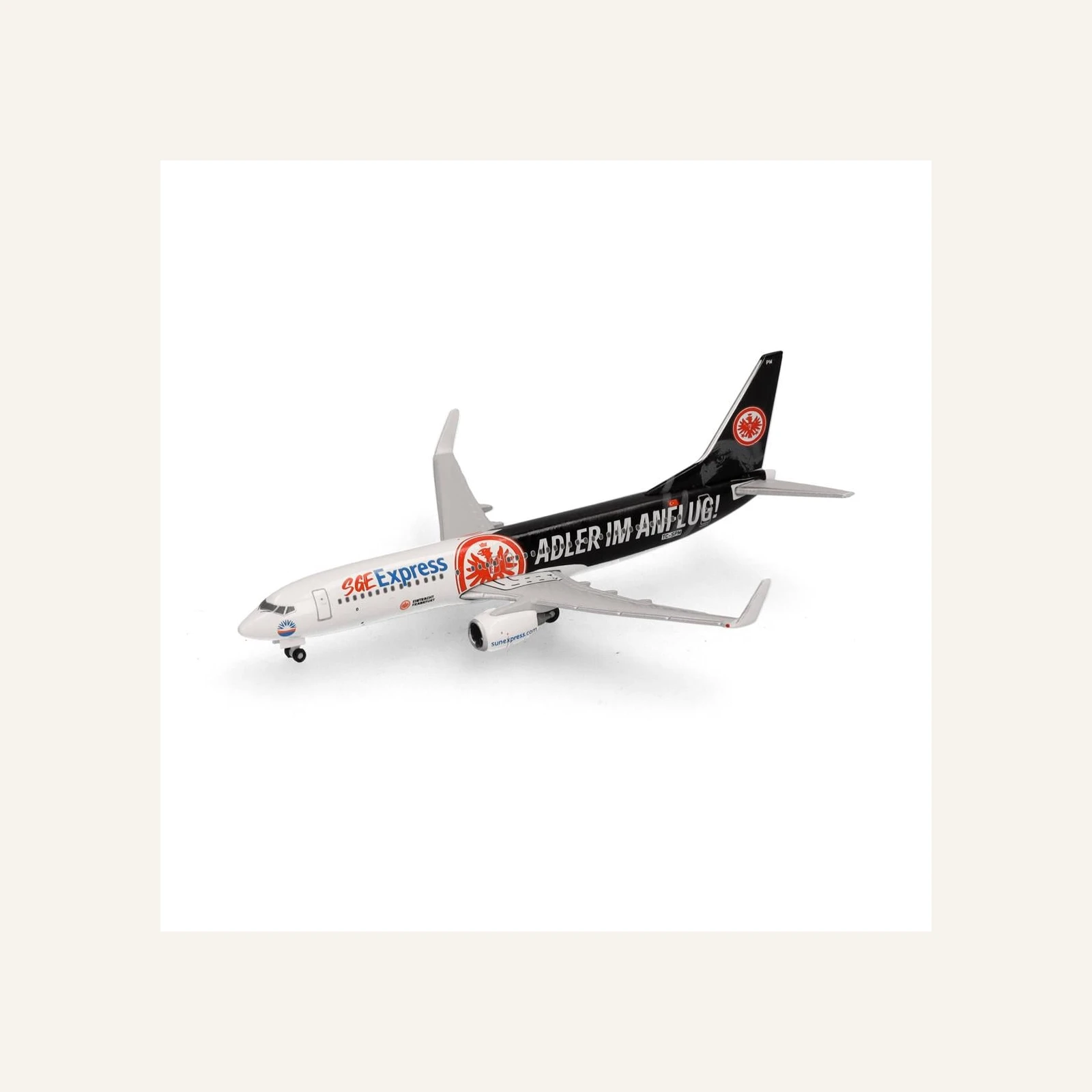 Herpa 538107 1/500 Ölçek, SunExpress Boeing 737-800 Eintracht Frankfurt-SGE Express), Metal