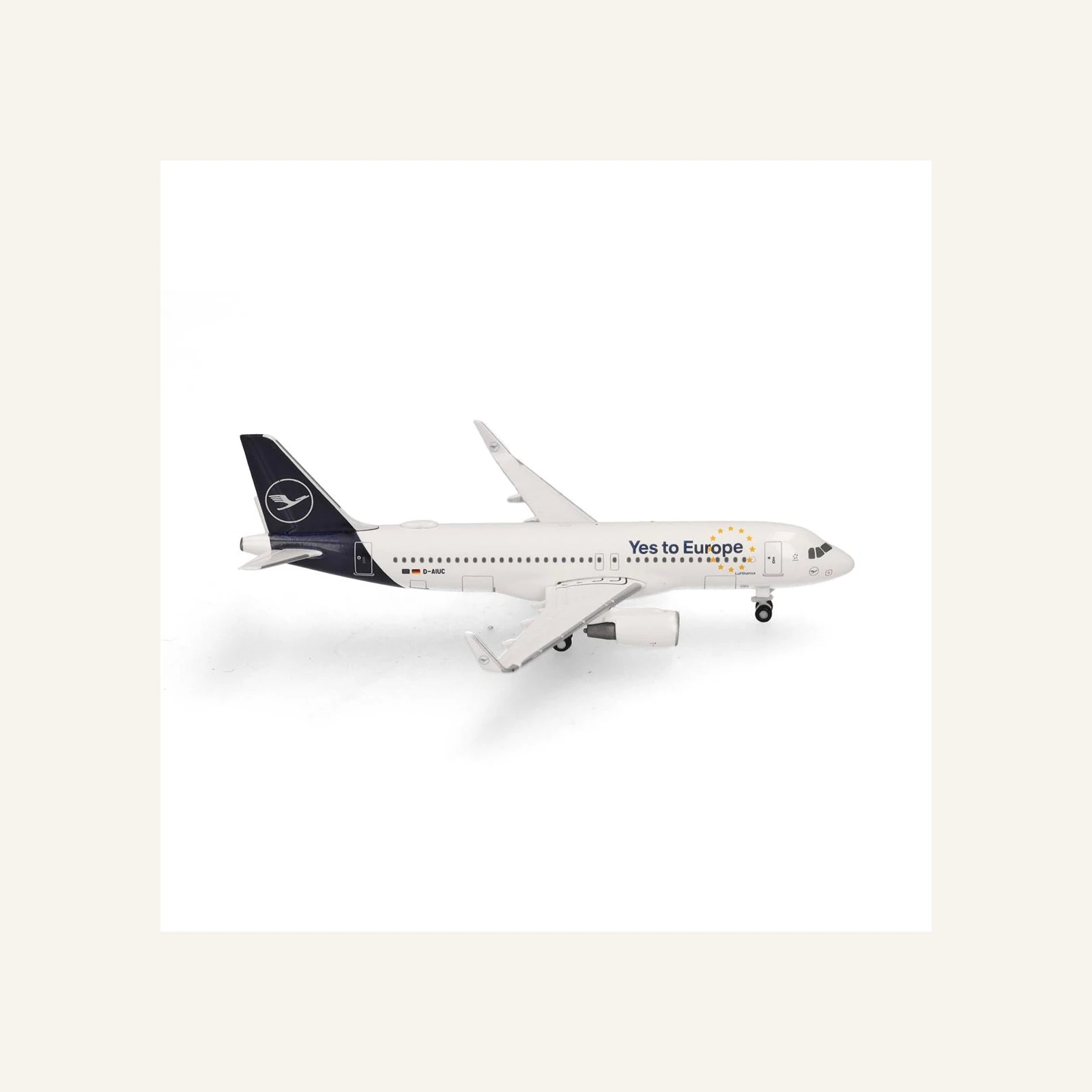 Herpa 538176 1/500 Ölçek, Lufthansa Airbus A320 (Yes to Europe) D-AIUC, Metal