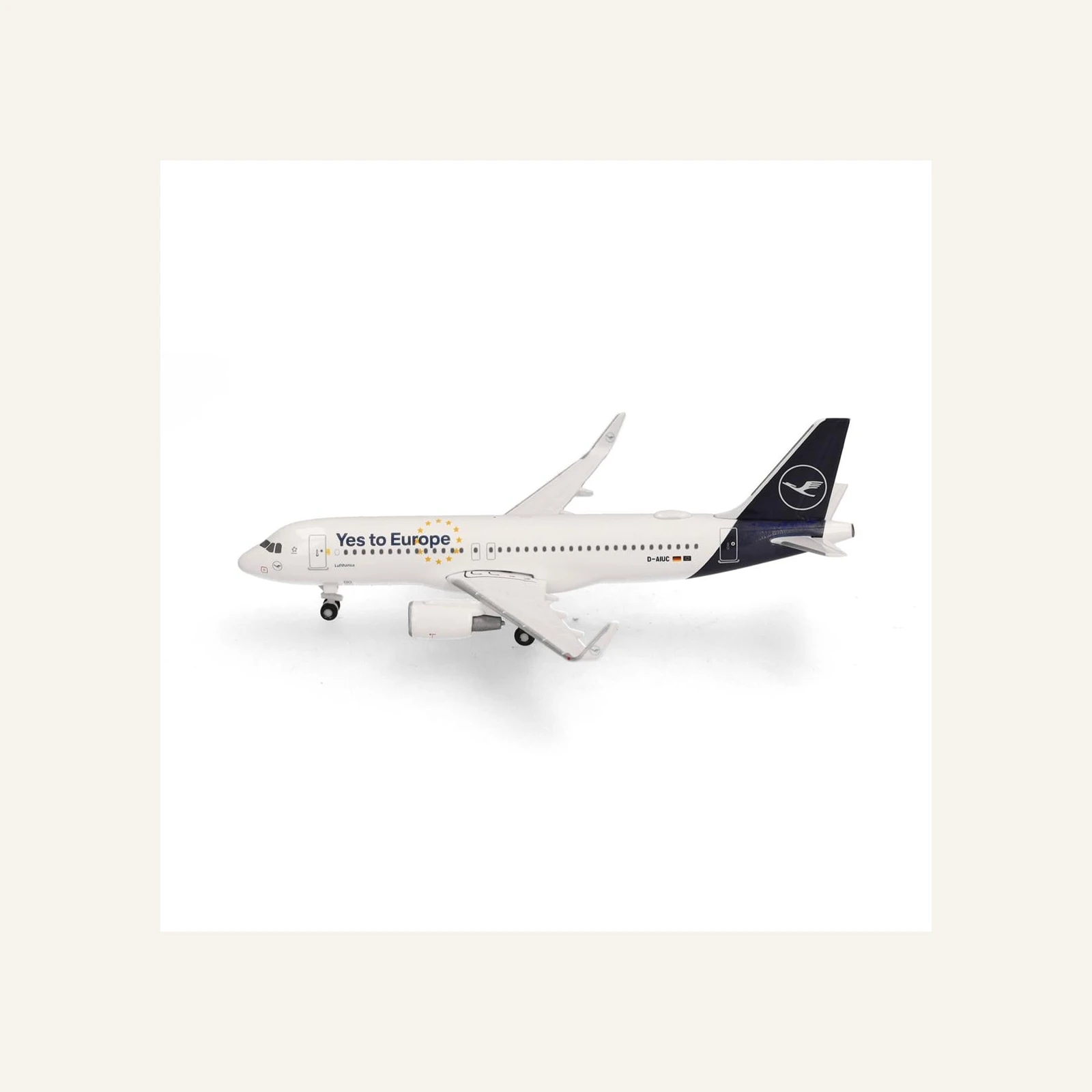 Herpa 538176 1/500 Ölçek, Lufthansa Airbus A320 (Yes to Europe) D-AIUC, Metal
