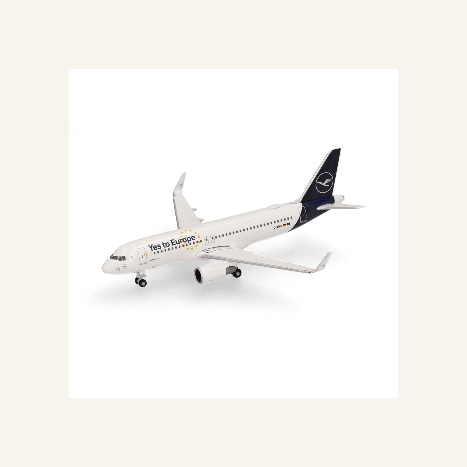 Herpa 538176 1/500 Ölçek, Lufthansa Airbus A320 (Yes to Europe) D-AIUC, Metal