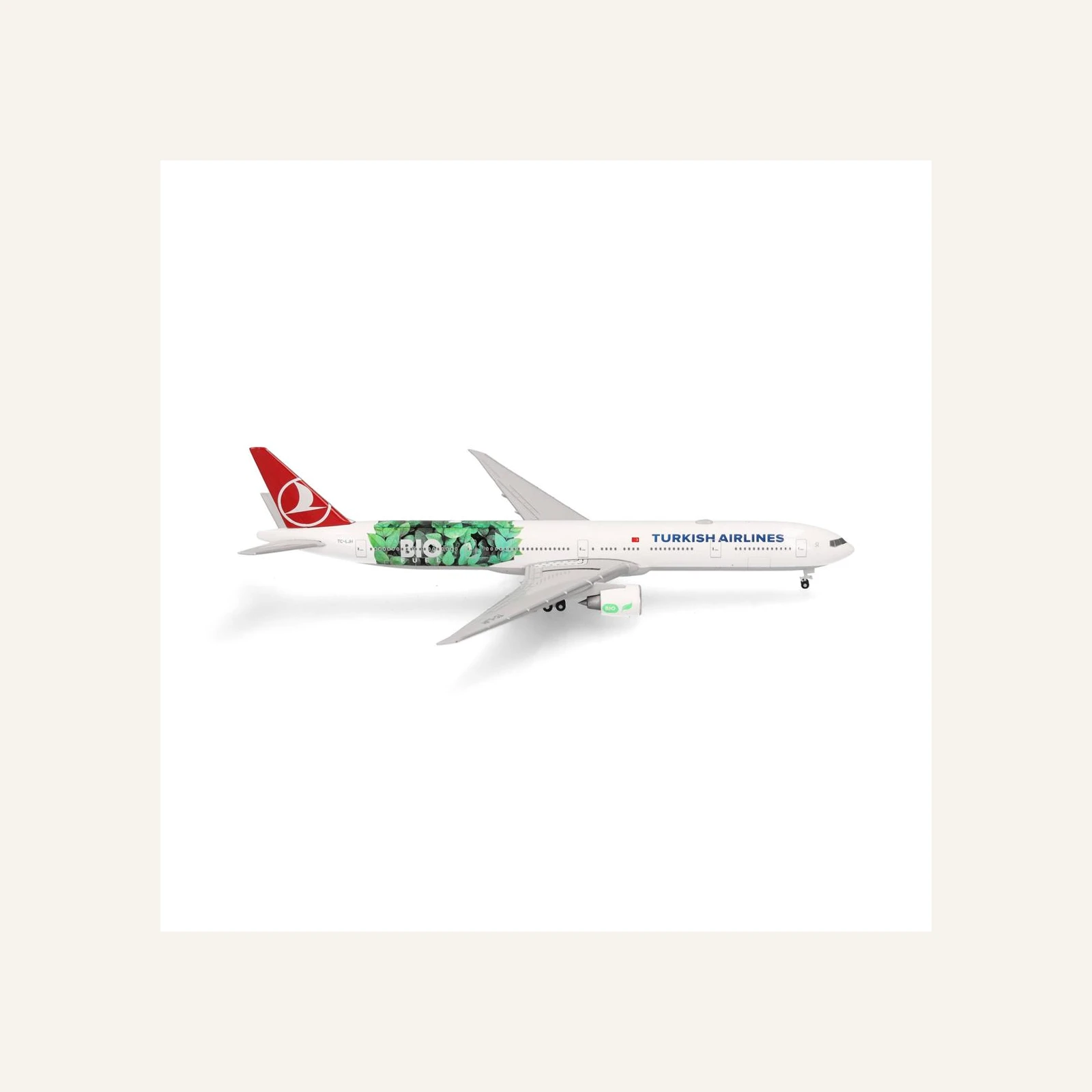 Herpa 538442 1/500 Ölçek, Türk Hava Yolları Boeing 777-300ER (Bio Fuel) TC-LJH, Metal