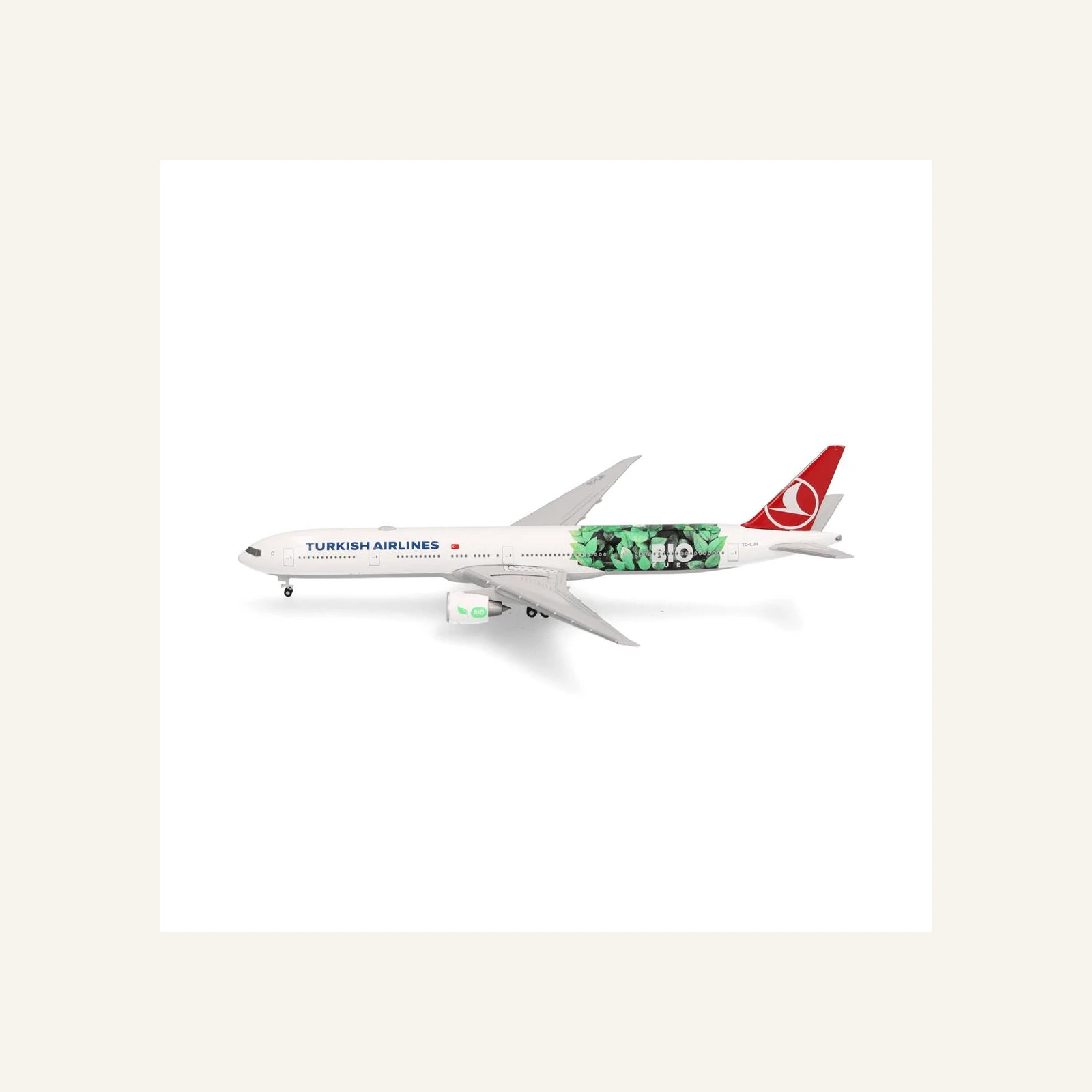Herpa 538442 1/500 Ölçek, Türk Hava Yolları Boeing 777-300ER (Bio Fuel) TC-LJH, Metal