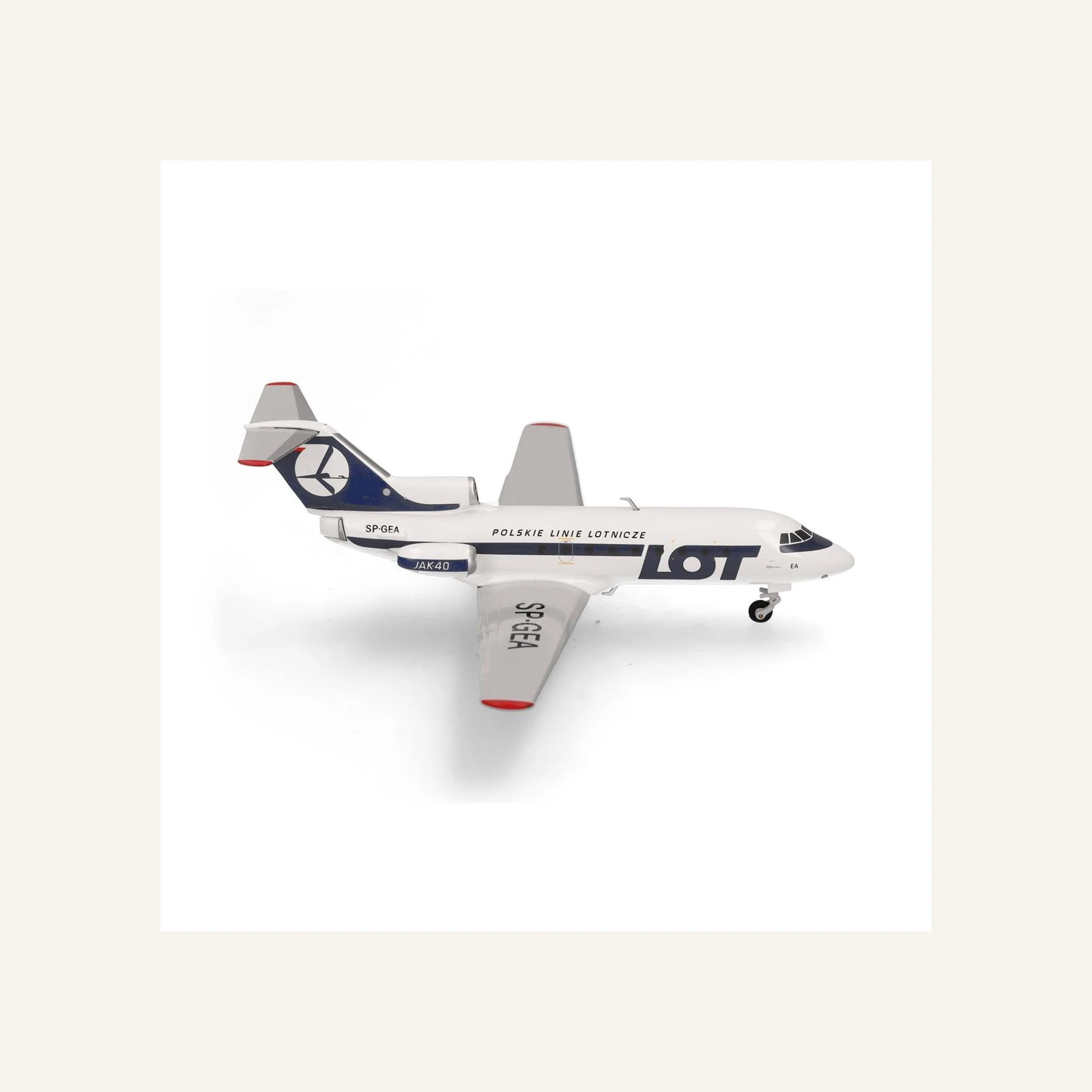 Herpa 573139 1/200 Ölçek, LOT Polonya Havayolları Yakovlev Yak-40, SP-GEA, Metal