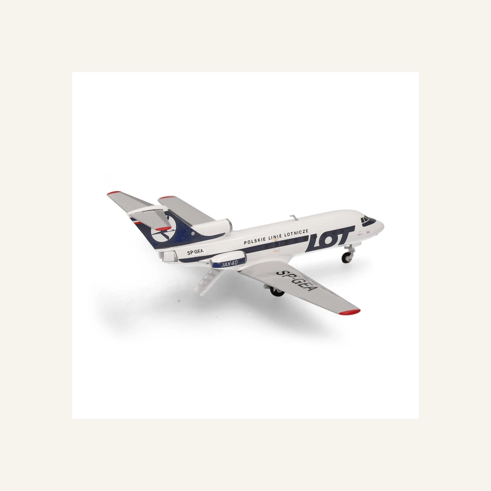 Herpa 573139 1/200 Ölçek, LOT Polonya Havayolları Yakovlev Yak-40, SP-GEA, Metal