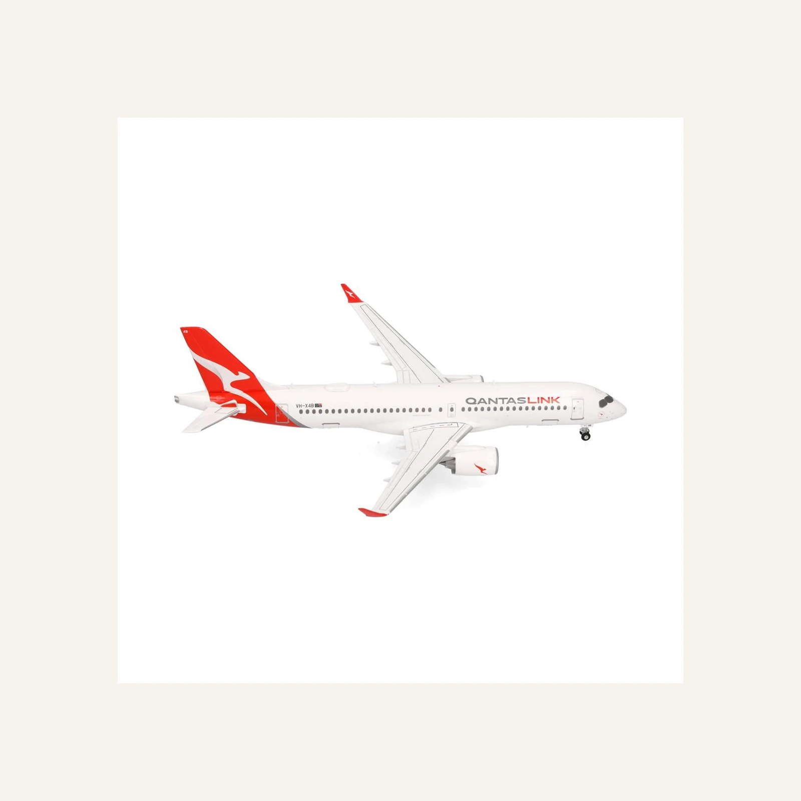Herpa 573184 1/200 Ölçek, QantasLink Airbus A220-300 (Koala) VH-X4B, Metal