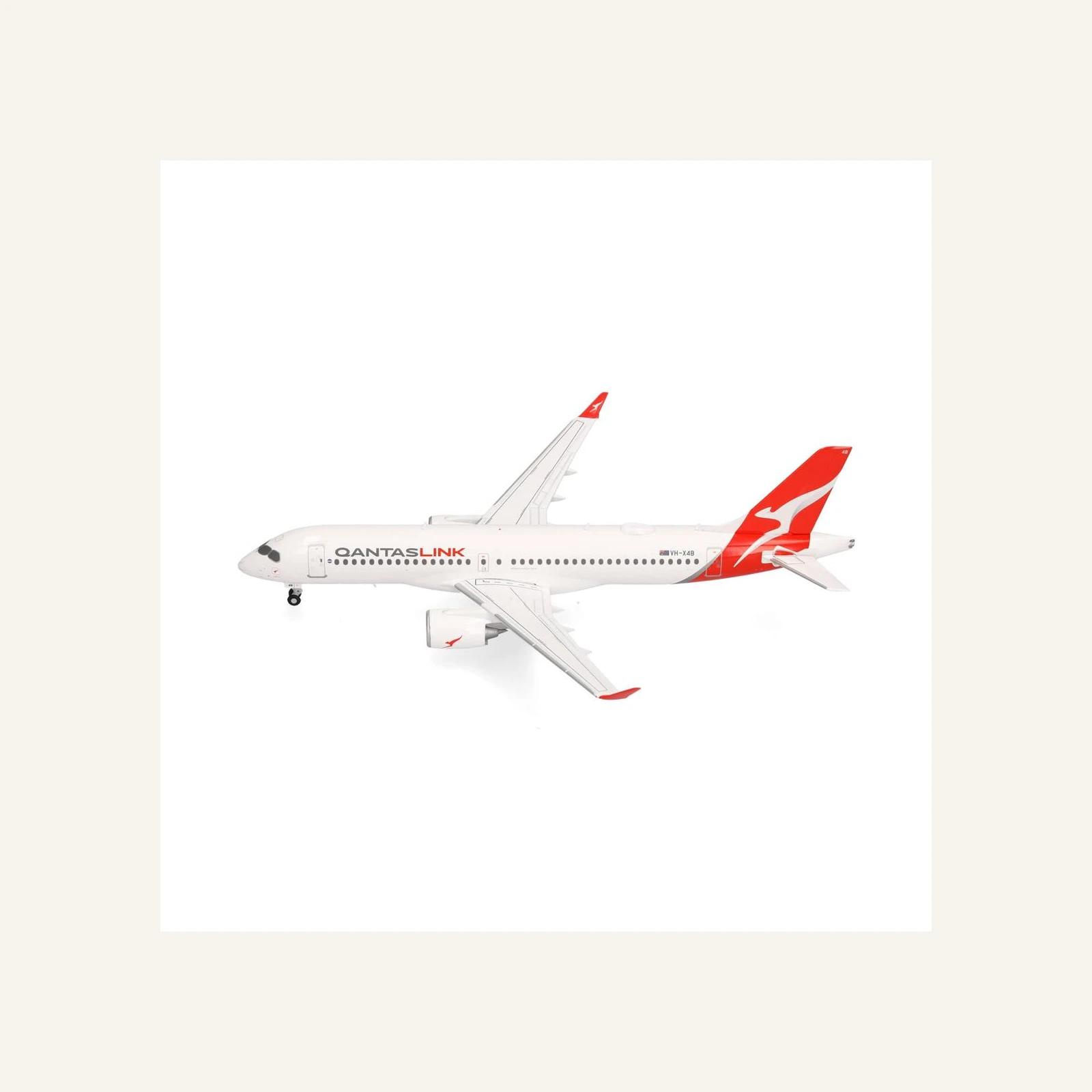 Herpa 573184 1/200 Ölçek, QantasLink Airbus A220-300 (Koala) VH-X4B, Metal