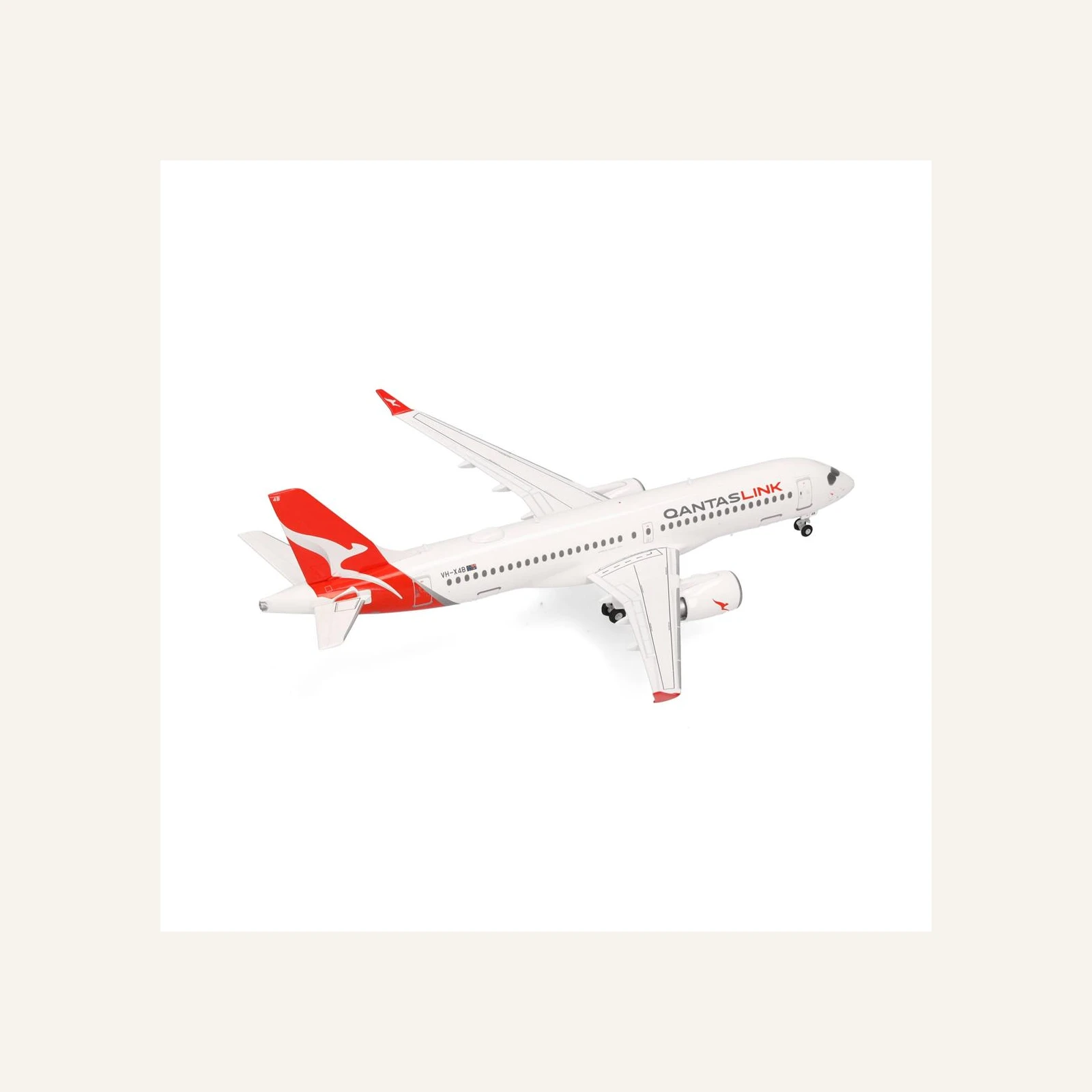 Herpa 573184 1/200 Ölçek, QantasLink Airbus A220-300 (Koala) VH-X4B, Metal