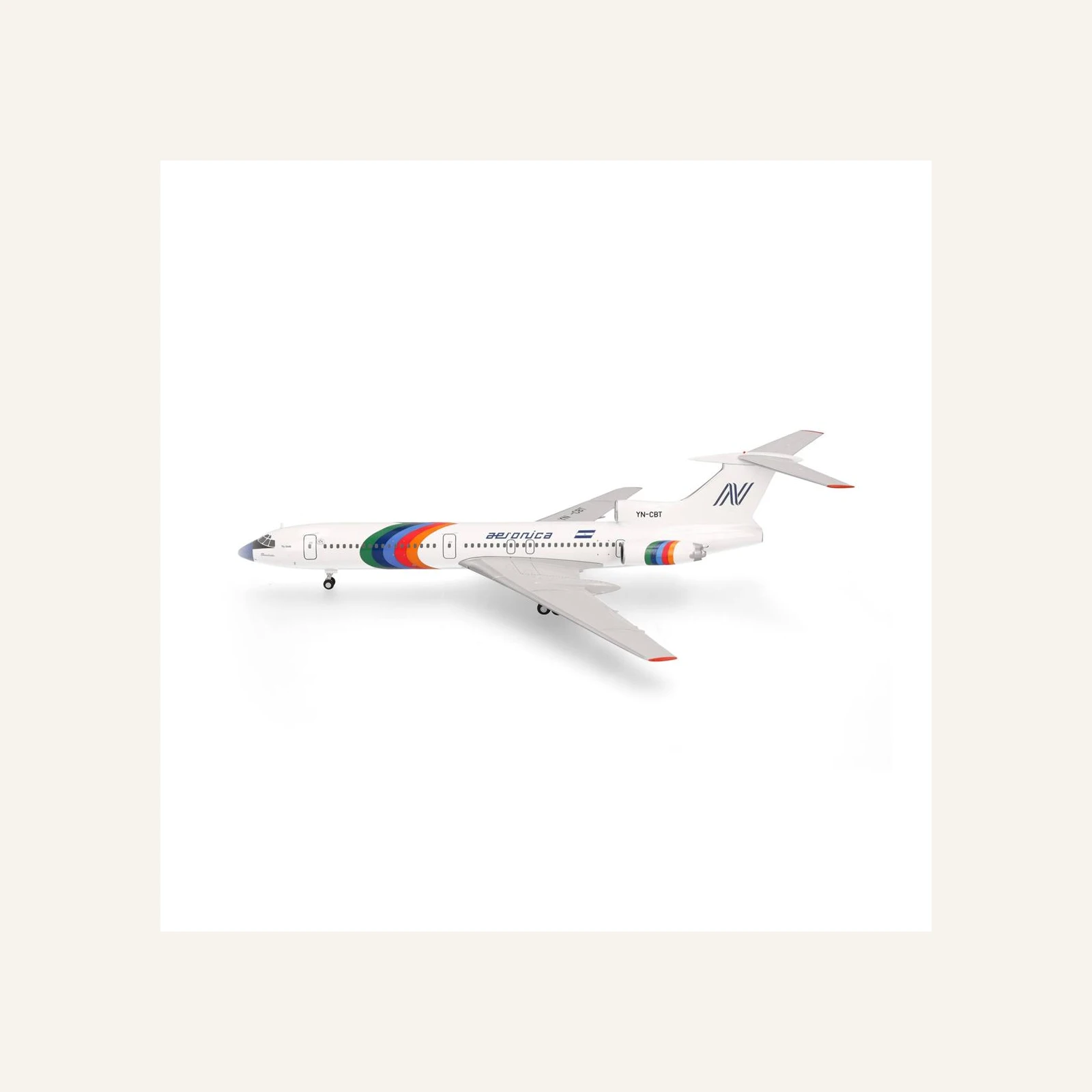 Herpa 573207 1/200 Ölçek, Aeronica Tupolev TU-154M (Momotombo) YN-CBT, Metal