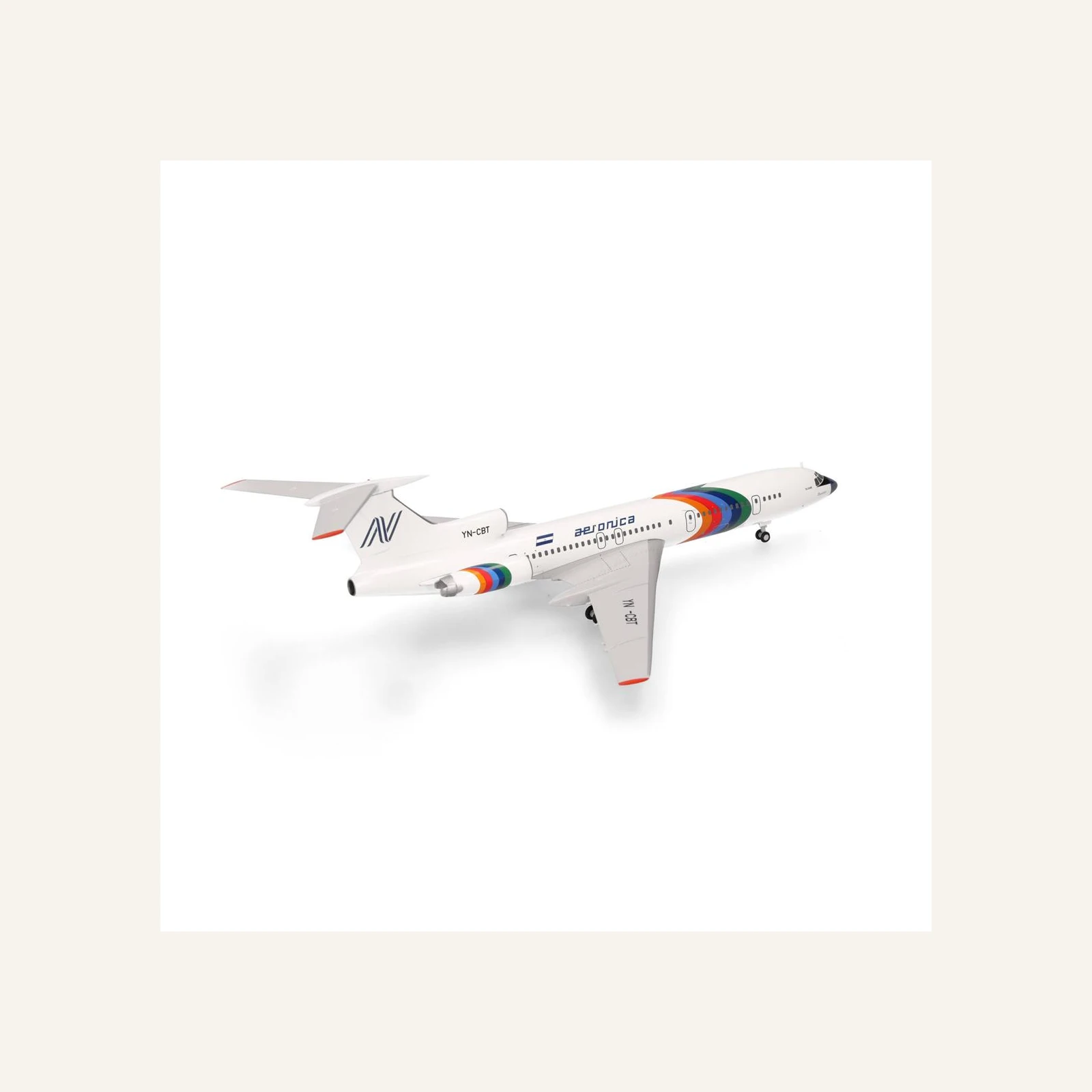Herpa 573207 1/200 Ölçek, Aeronica Tupolev TU-154M (Momotombo) YN-CBT, Metal