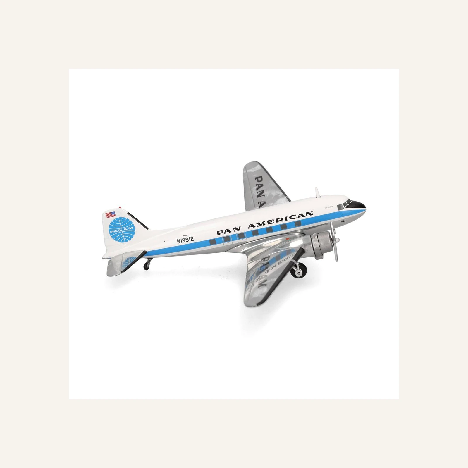 Herpa 573382 1/200 Ölçek, Pan American Havayolları Douglas DC-3 ( 's Clipperle) N19912, Metal
