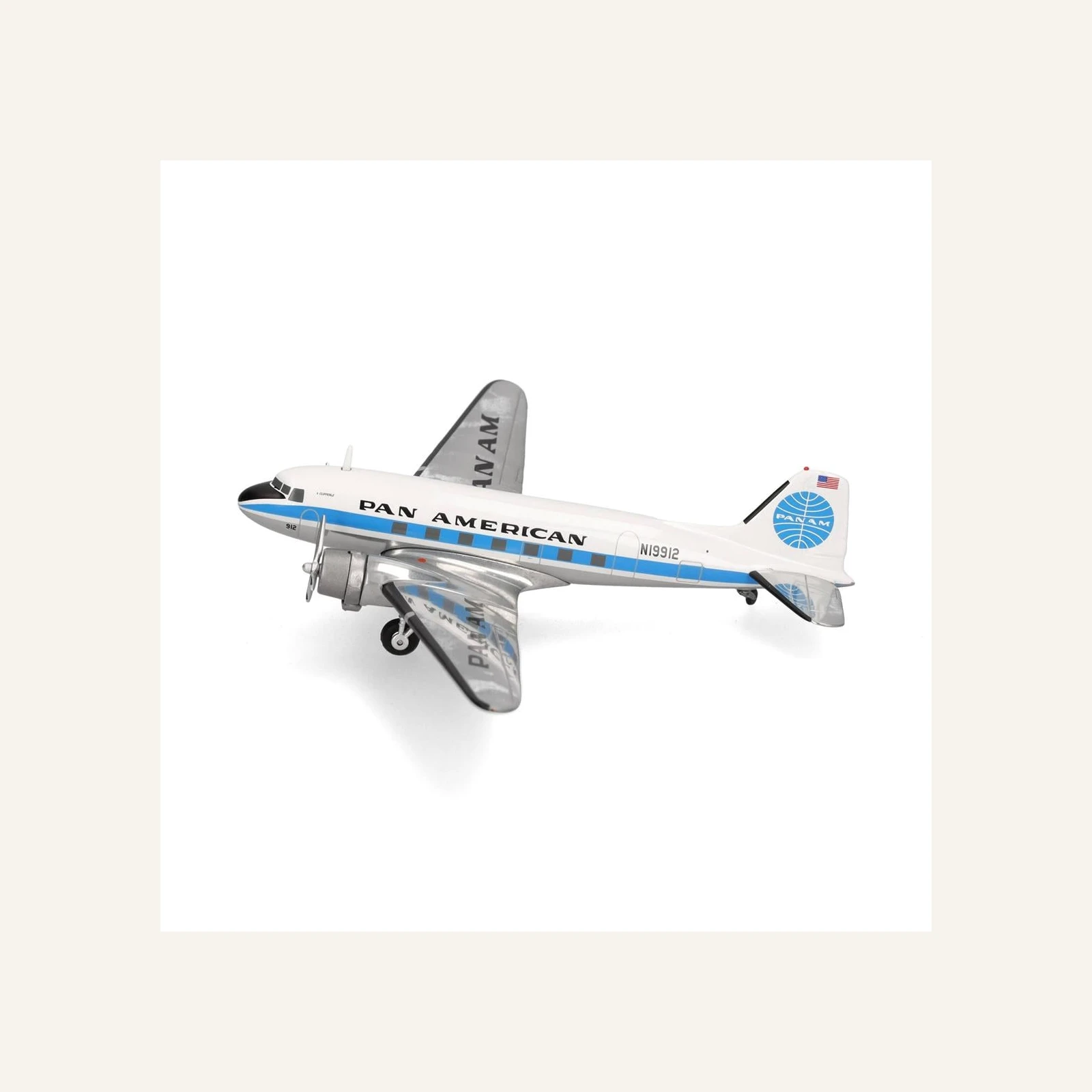 Herpa 573382 1/200 Ölçek, Pan American Havayolları Douglas DC-3 ( 's Clipperle) N19912, Metal