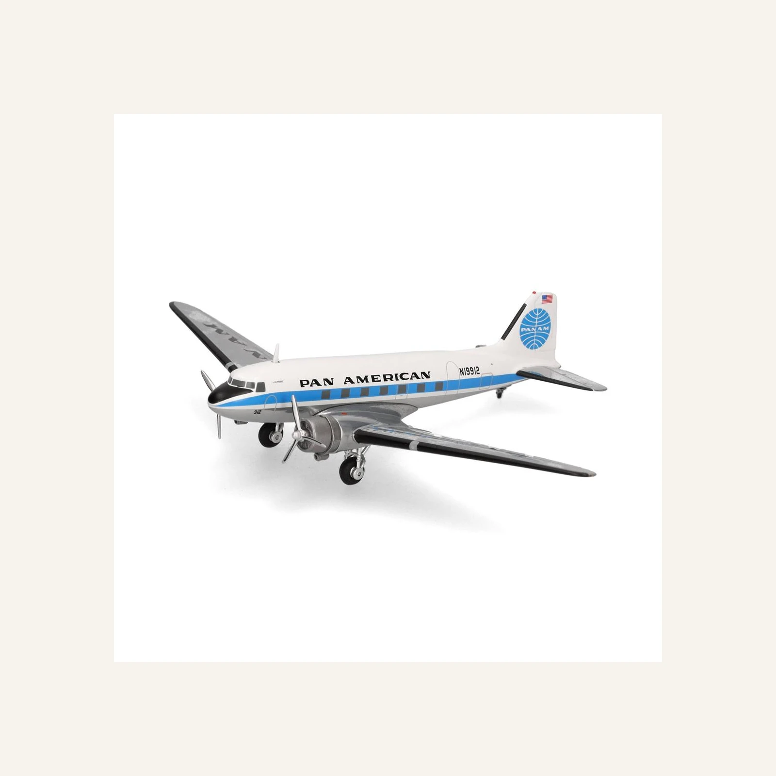 Herpa 573382 1/200 Ölçek, Pan American Havayolları Douglas DC-3 ( 's Clipperle) N19912, Metal
