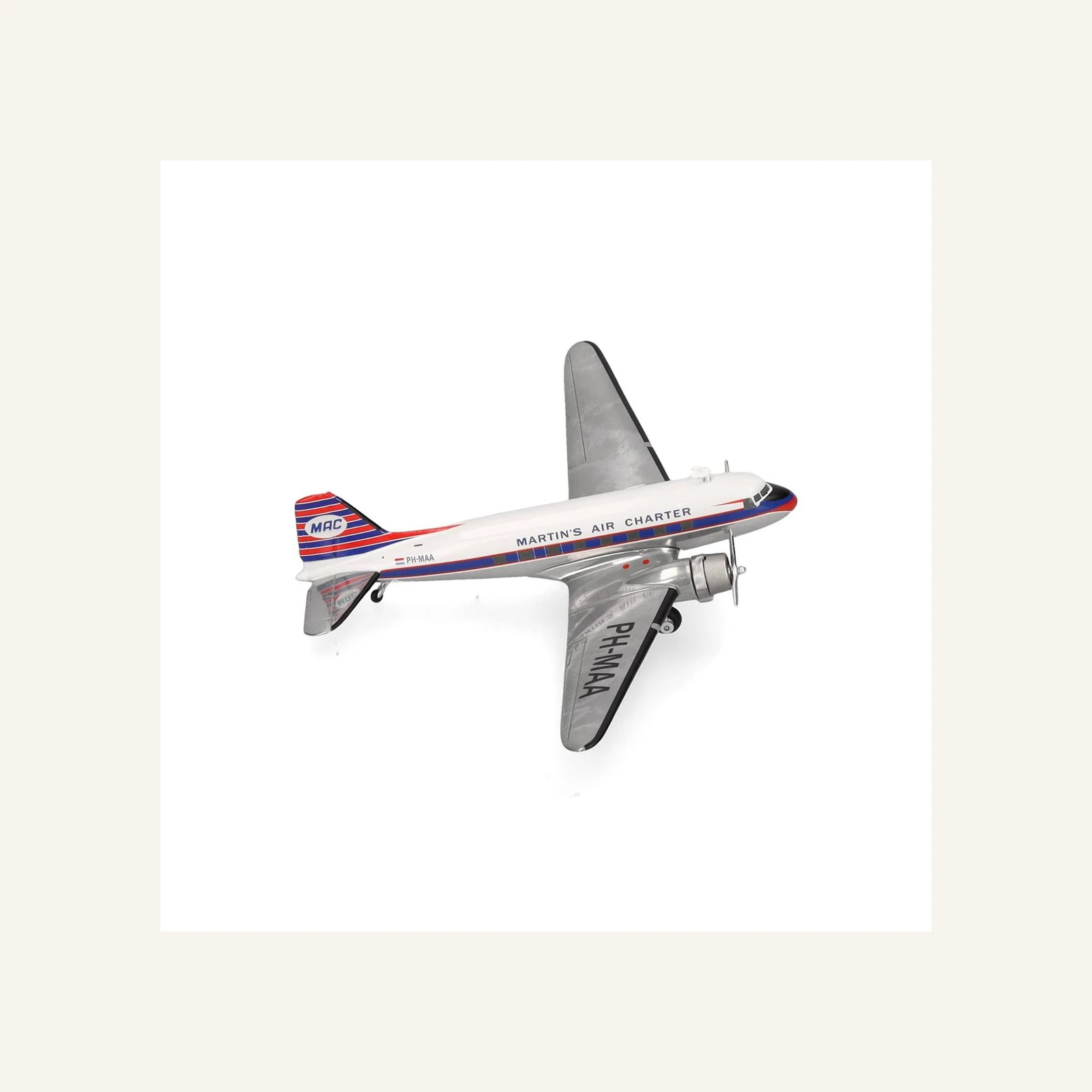Herpa 573566 1/200 Ölçek, Martin's Air Charter Douglas DC-3, PH-MAA, Metal