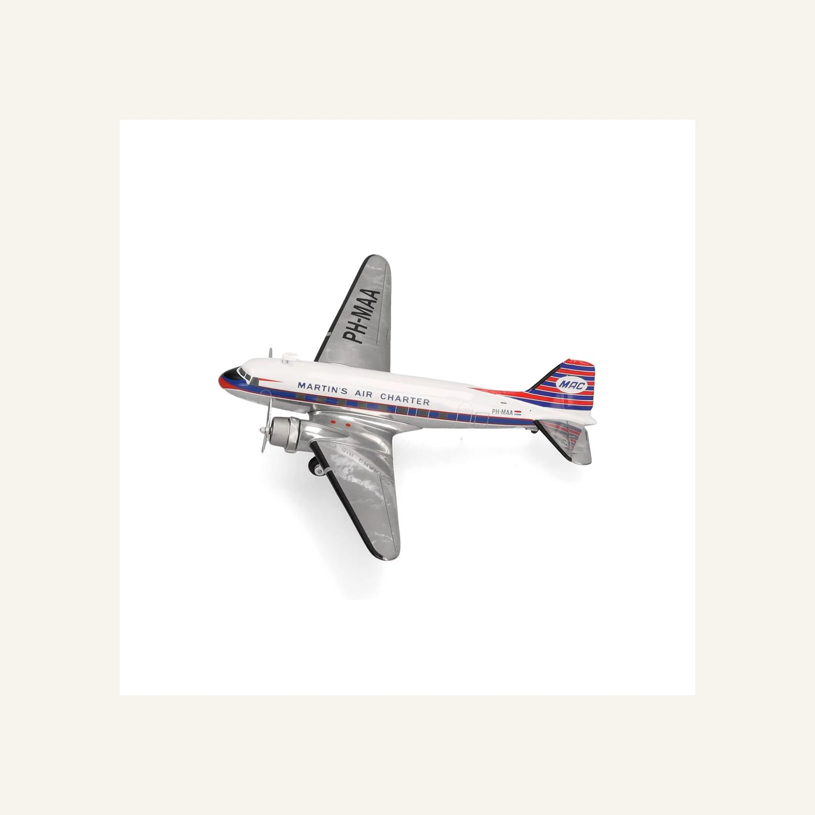 Herpa 573566 1/200 Ölçek, Martin's Air Charter Douglas DC-3, PH-MAA, Metal