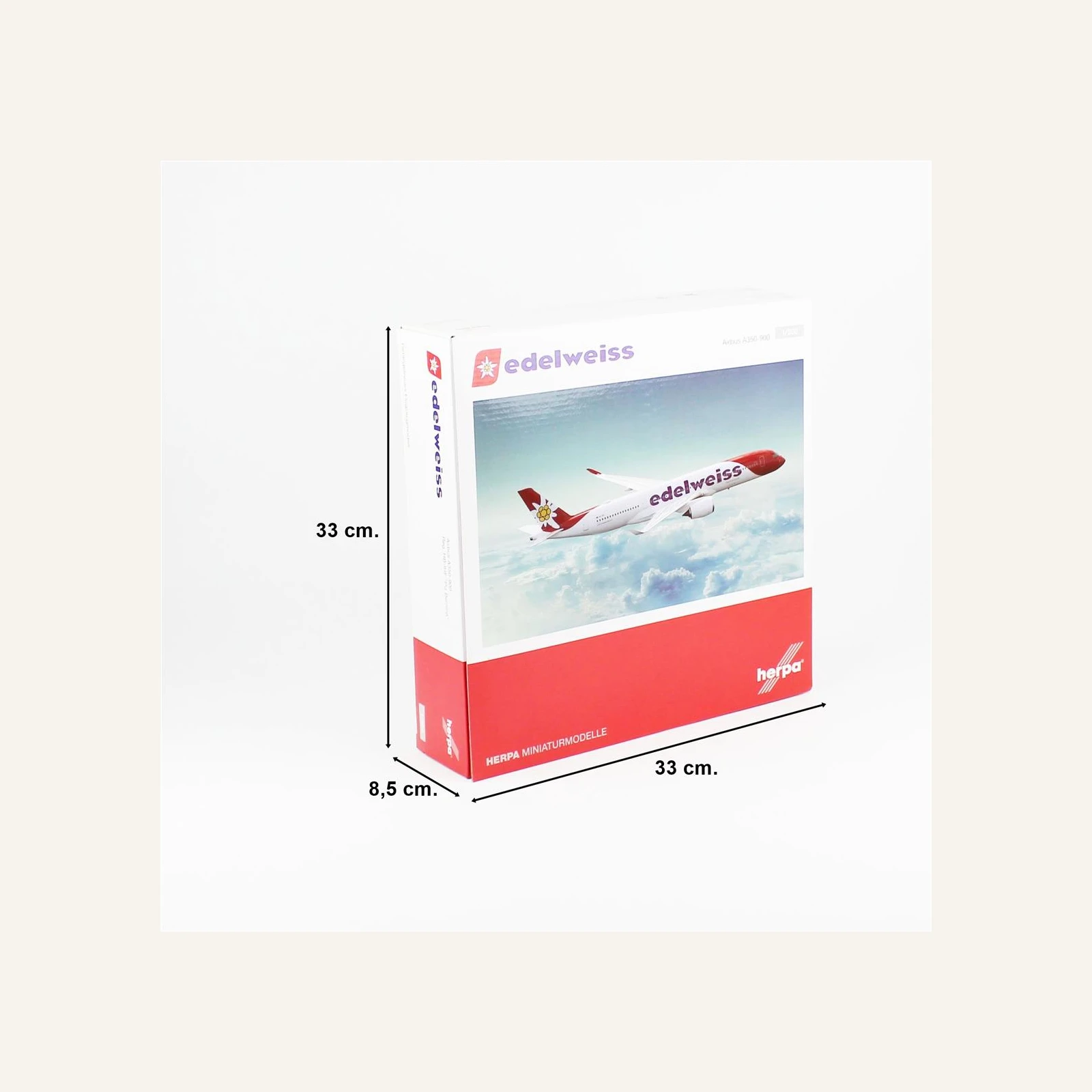 Herpa 573511 1/200 Ölçek, Edelweiss Air Airbus A350-900 (Piz Bernina) HB-IHF