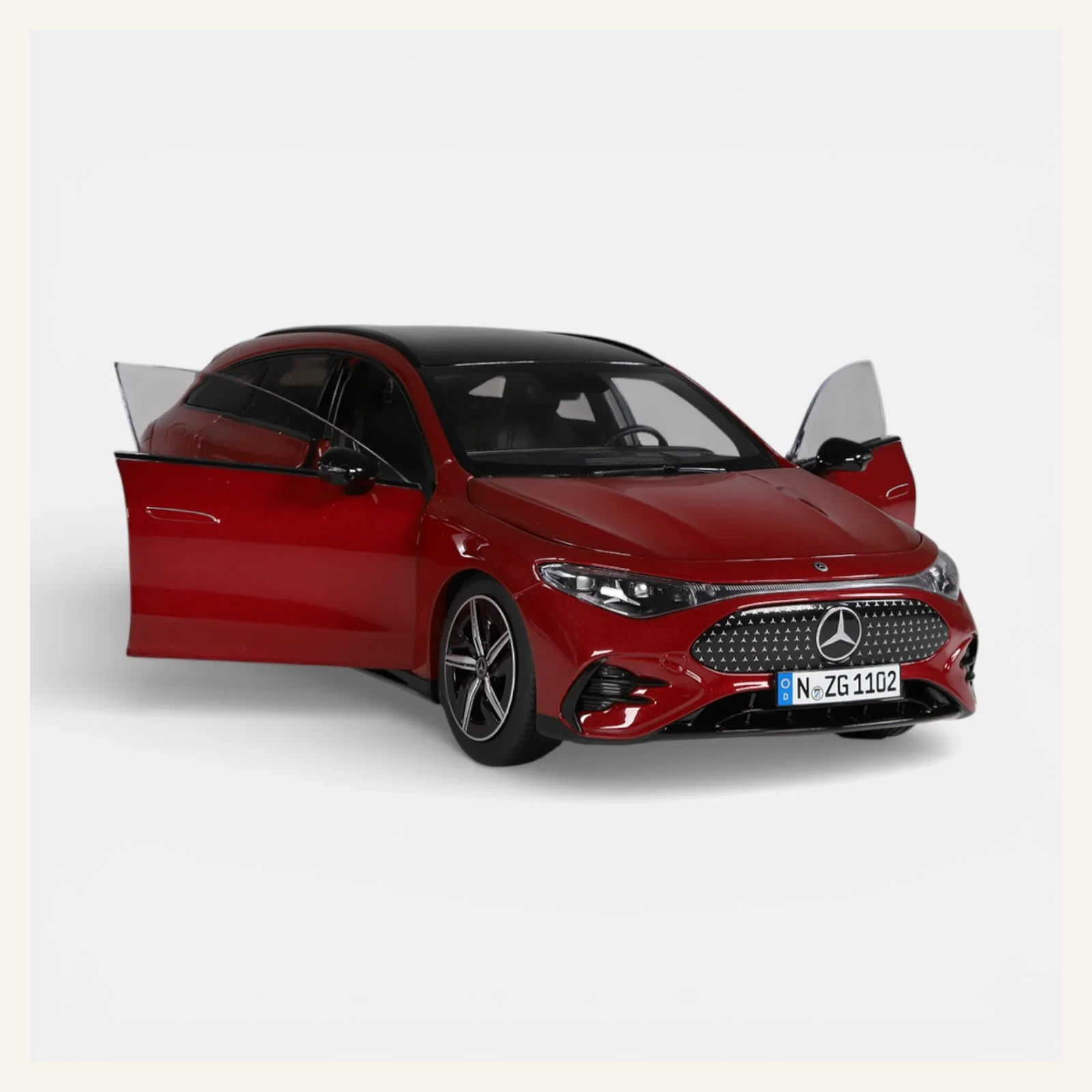 NZG 1102/11 1/18 Ölçek, Mercedes-Benz CLA Shooting Brake with EQ Tech. Araba, Kırmızı Metalik