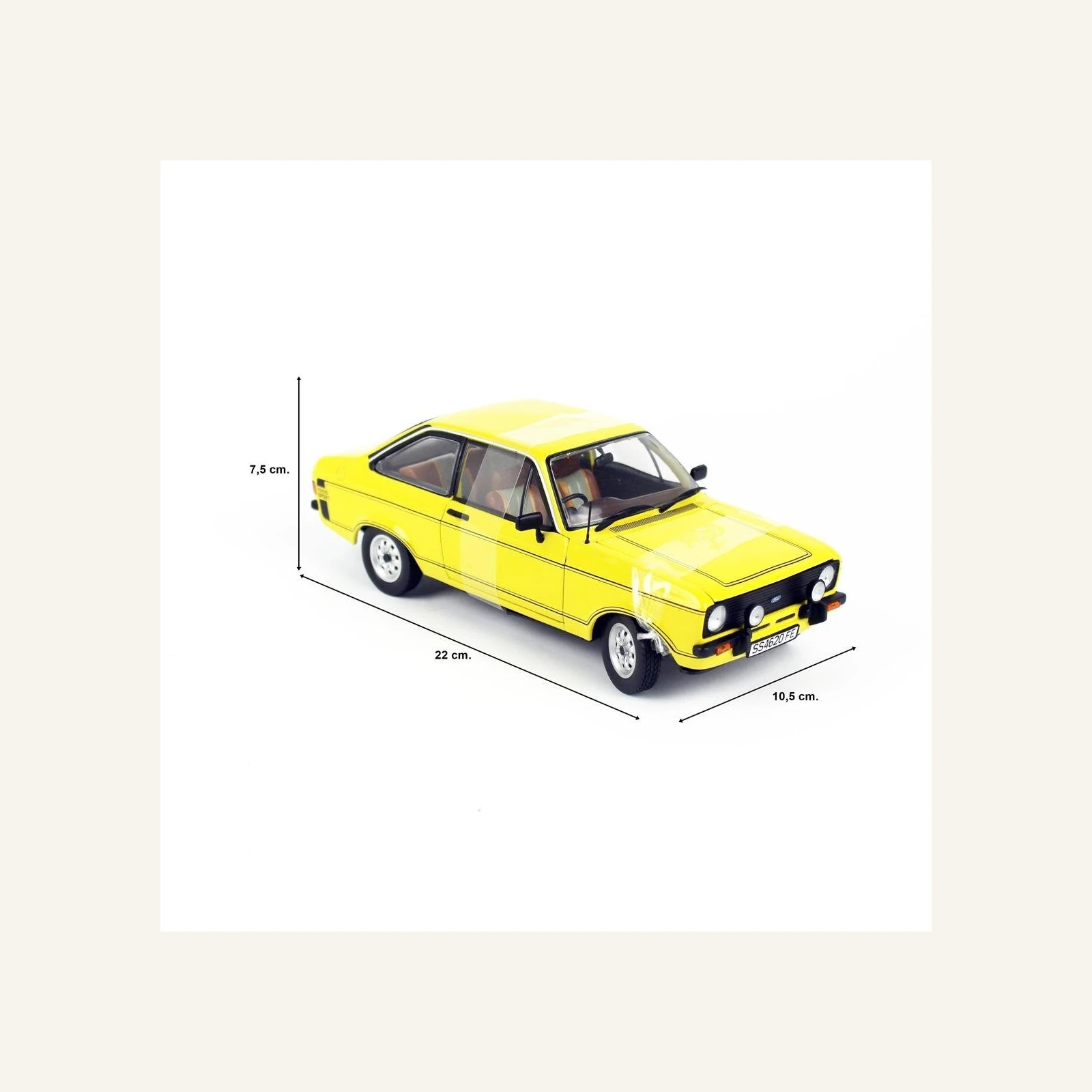 Sunstar 4620 1/18 Ölçek, 1975 Ford Escort MKII Sport, Sarı