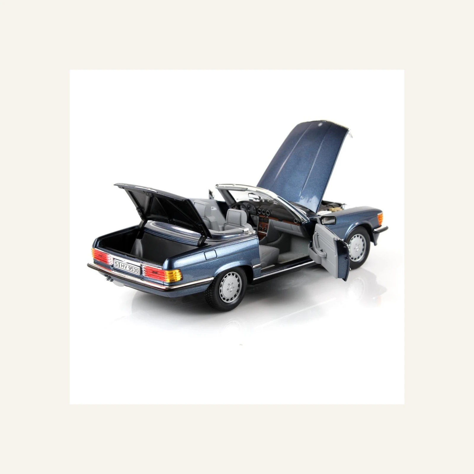 Norev B66040634 1/18 Ölçek, Mercedes Benz 300 SLR 107 1985, Lapis Blue Metallic
