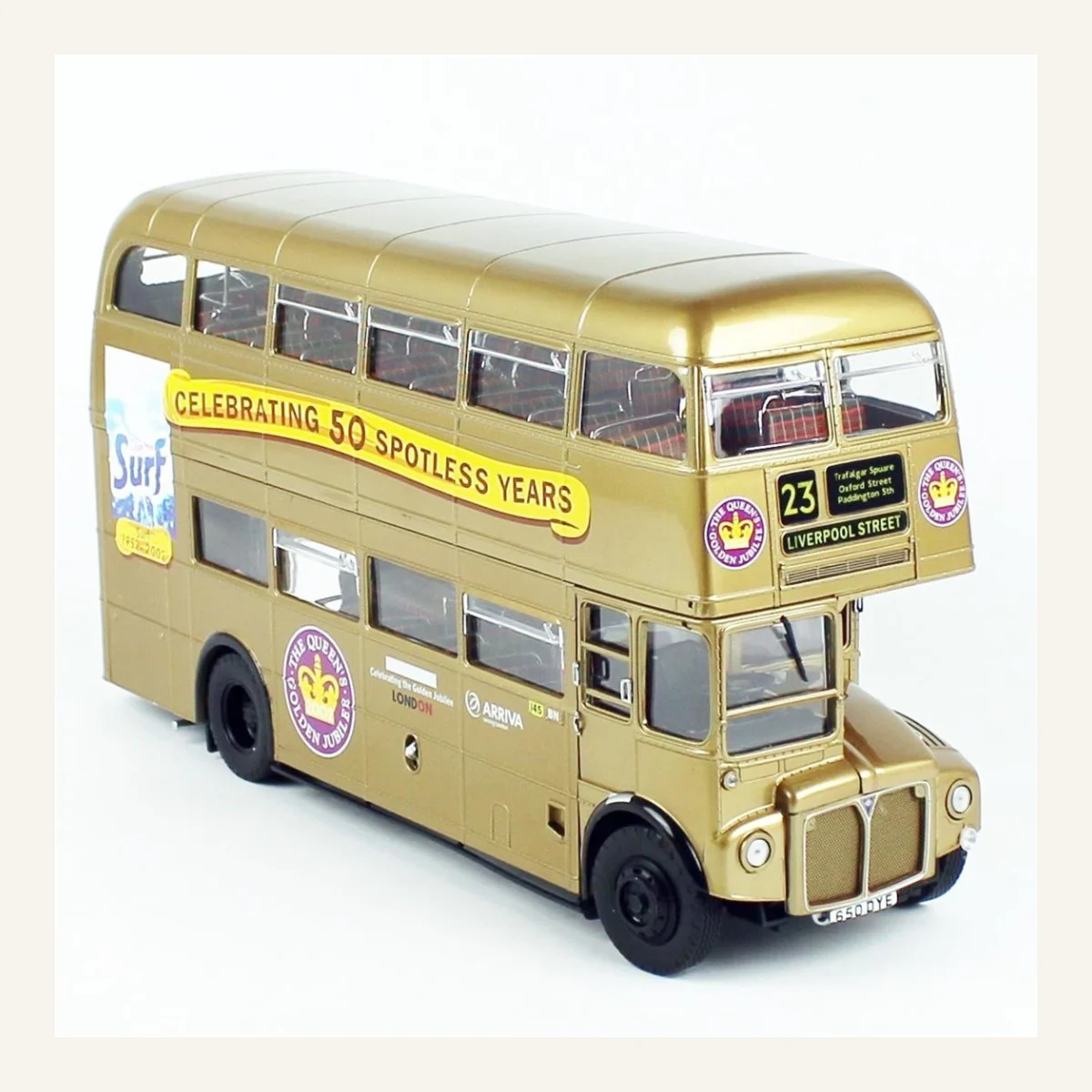Sunstar 2942 1/24 Ölçek, 1986 Routemaster 50.Yıl, Altın rengi