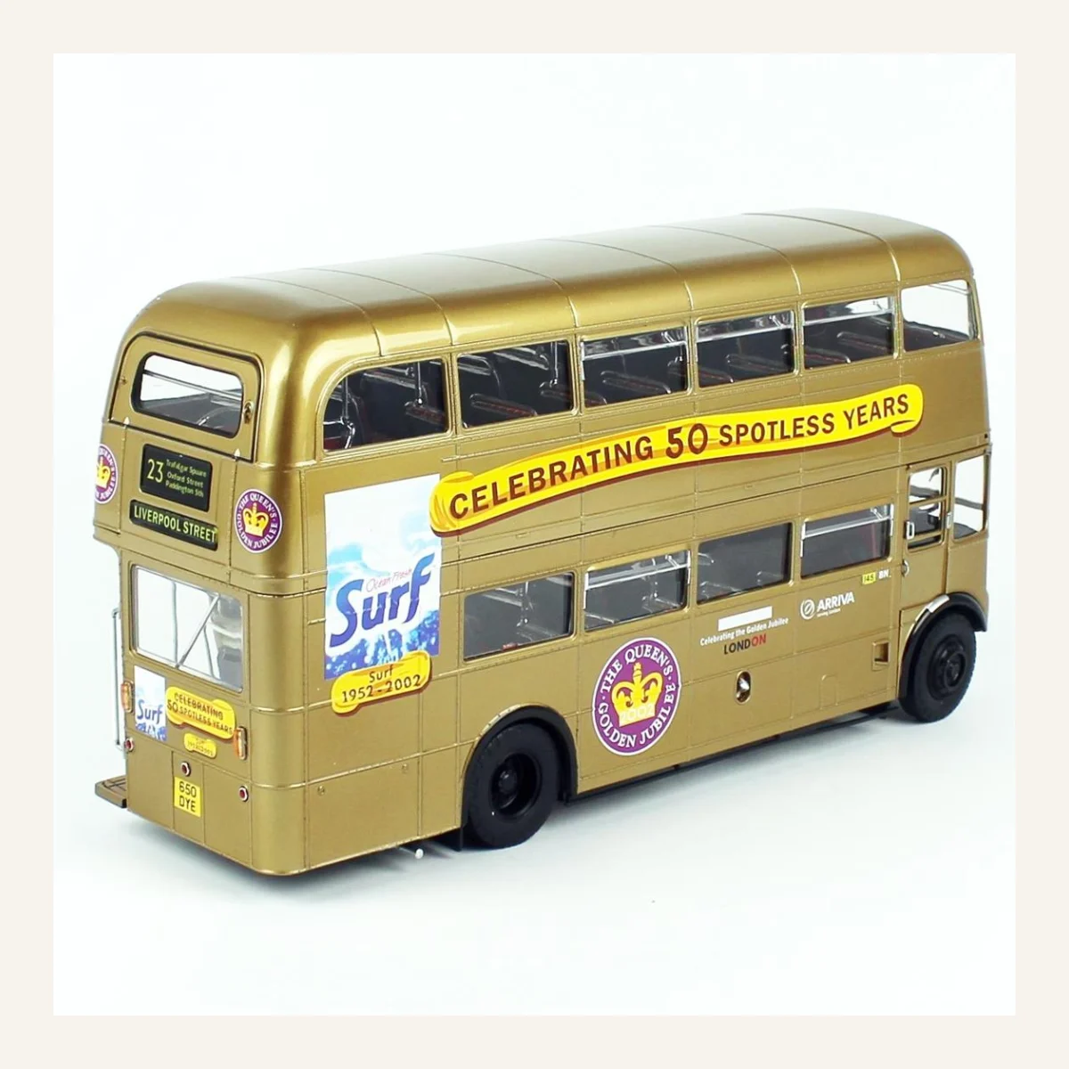 Sunstar 2942 1/24 Ölçek, 1986 Routemaster 50.Yıl, Altın rengi