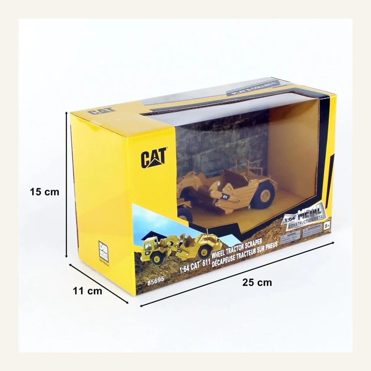 Diecast Masters 85695 1/64 Ölçek, Cat 611 Çekicili Sıyırıcı